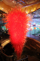 Large Red Chandelier:  22 feet tall, 12 feet wide, weighs 2.5+ Tons