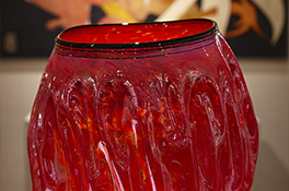 Hawaii Red Art Glass Bowl Robert Kaindl