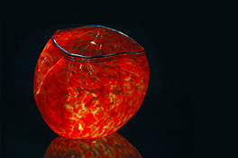 Custom Red Anthias Art Glass Bowls